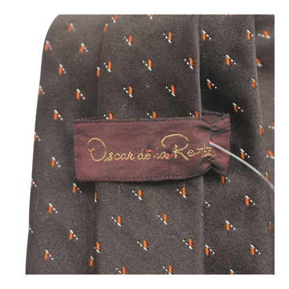 Brown Print Neck Tie