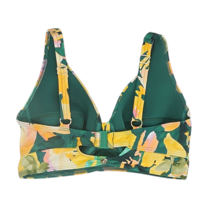 Green Plus Floral Swim Top