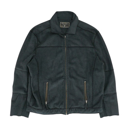 Black Faux Leather Coat