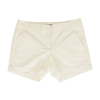 White Solid Chino Shorts