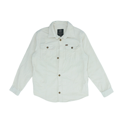 Ivory Solid Flannel Button Down