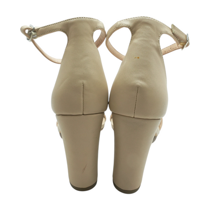 Nude Block Heels