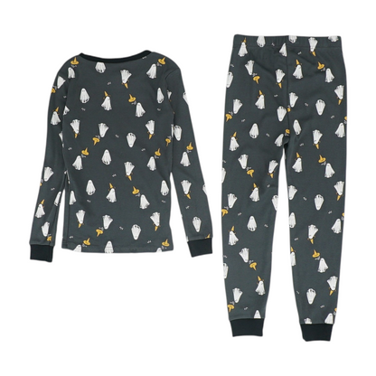 Gray Graphic Pajama Set