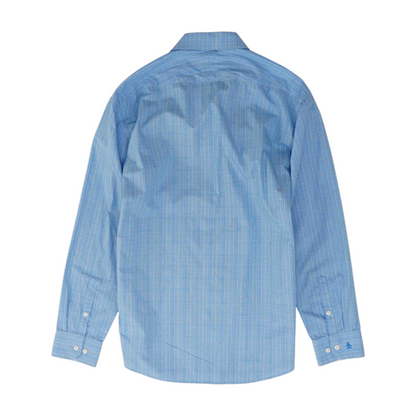 Blue Plaid Long Sleeve Button Down