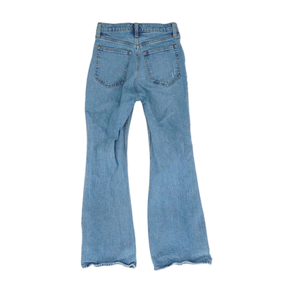 Blue Short Bootcut Jeans
