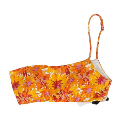 Orange Graphic Swim Top