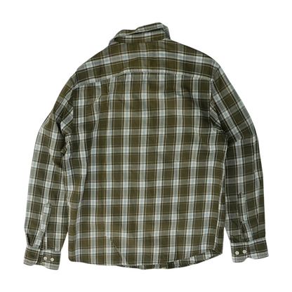 Green Plaid Long Sleeve Button Down