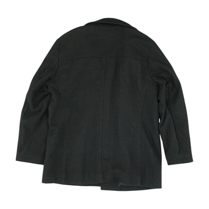 Black Solid Topcoat Coat
