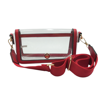 Red Transparent Stadium Bag