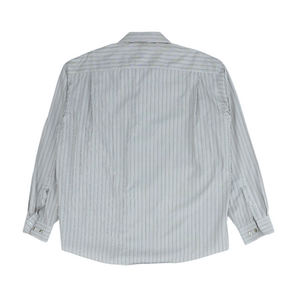 Brown Striped Long Sleeve Button Down