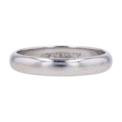 18K White Gold Band Ring