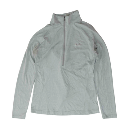 Gray Solid 1/4 Zip Pullover