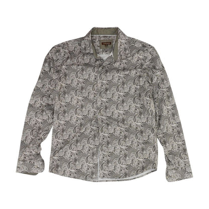 Green Paisley Long Sleeve Button Down