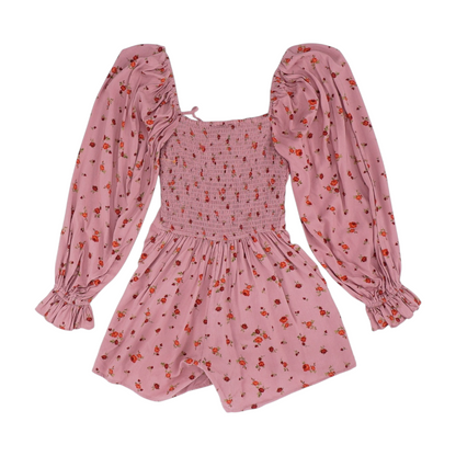 Pink Floral Romper