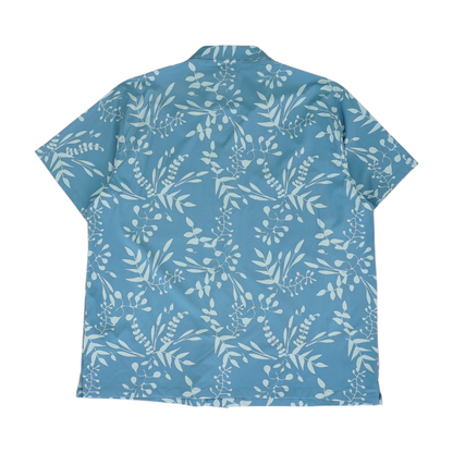 Blue Print Short Sleeve Button Down