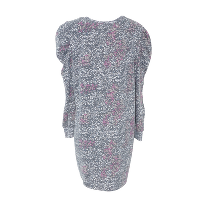 Gray Floral Mini Dress