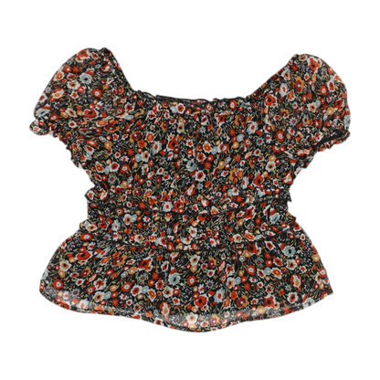 Black Floral Blouse