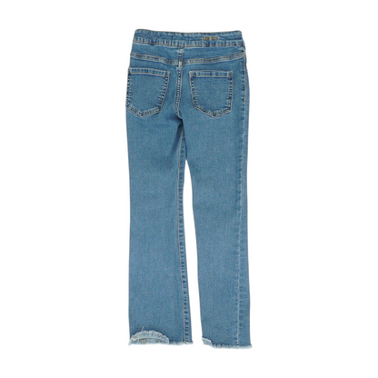 Blue Solid Straight Jeans