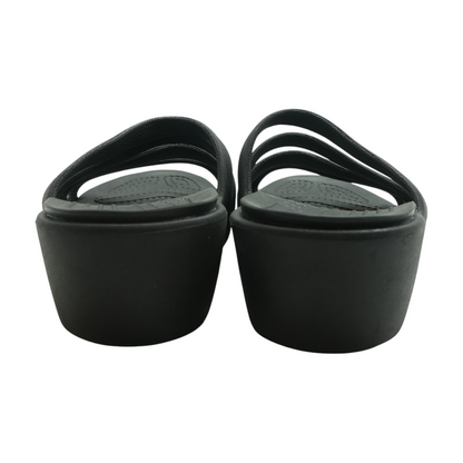 Black Wedged Sandals