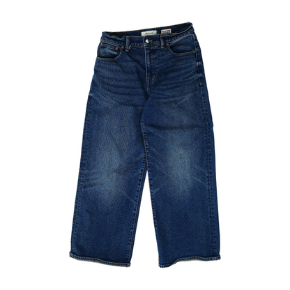 Blue Petite Wide Leg Jeans