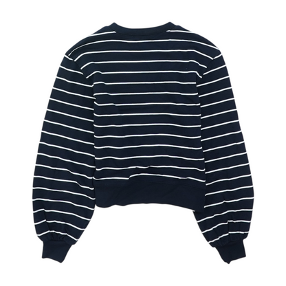Navy Striped Sweatshirt Pullover