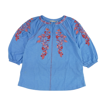 Blue Petite Floral Blouse