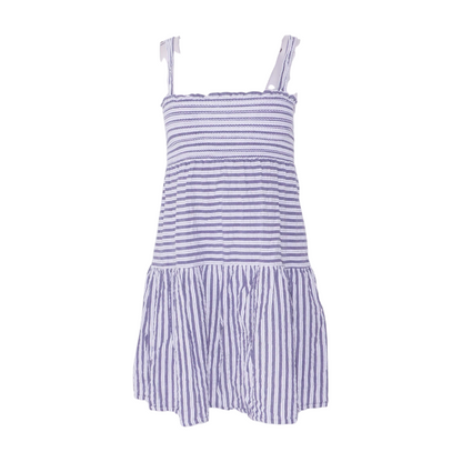 Blue Striped Mini Dress