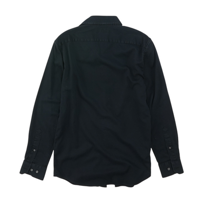 Navy Solid Long Sleeve Button Down