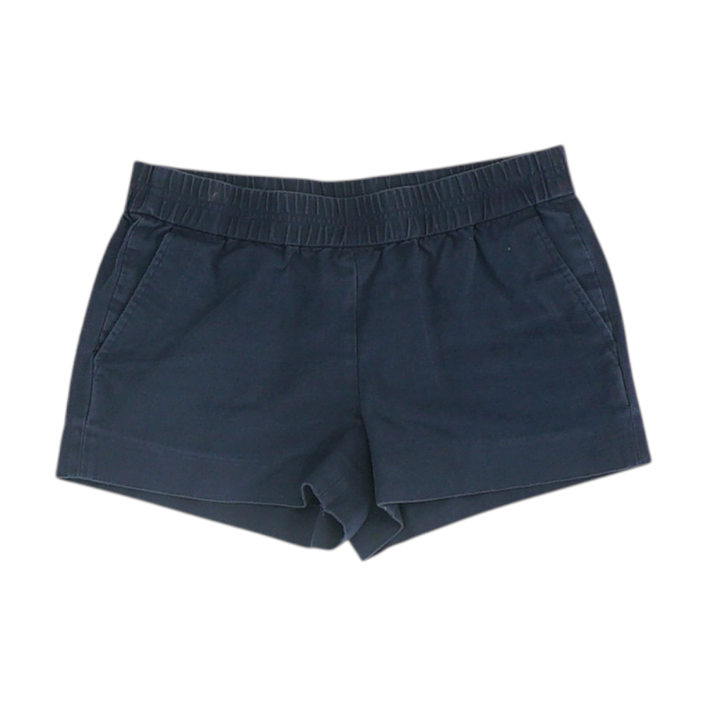 Navy Solid Knit Shorts