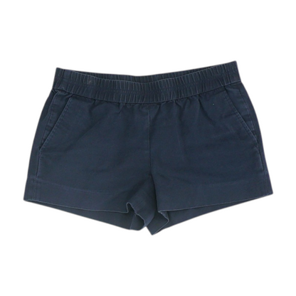 Navy Solid Knit Shorts
