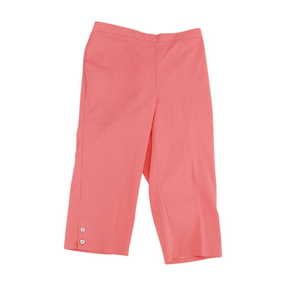 Pink Solid Capri Pants