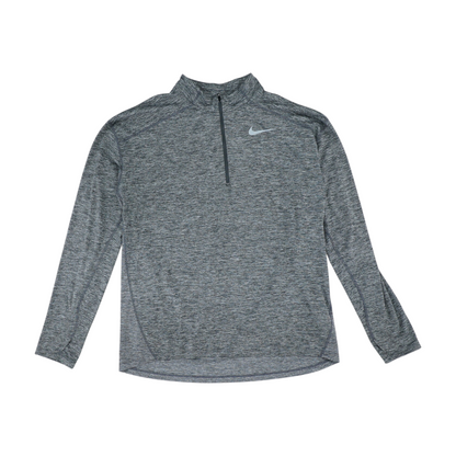 Gray Abstract 1/4 Zip Pullover