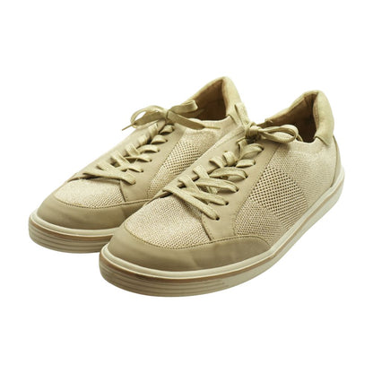 Gold Low Top Athletic Shoes