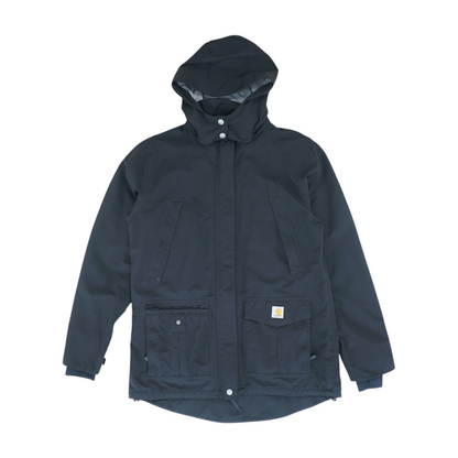 Black Solid Rain Jacket