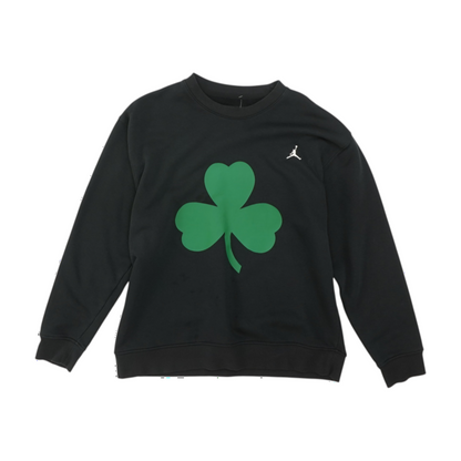 Black Solid Sweatshirt Pullover