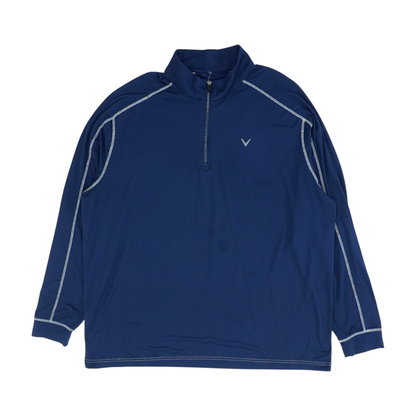 Navy Solid 1/4 Zip Pullover