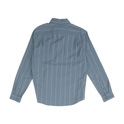 Gray Striped Long Sleeve Button Down