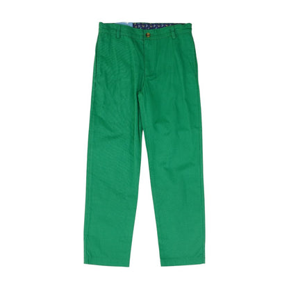 Green Solid Chino Pants