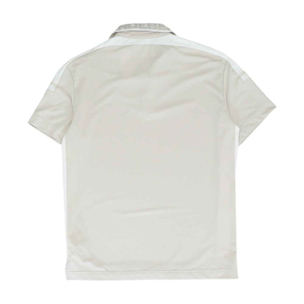 Beige Color Block Short Sleeve Polo