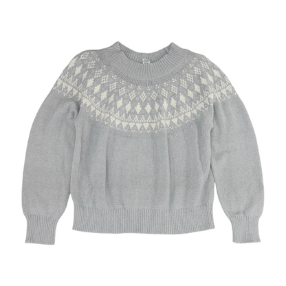 Blue Print Pullover Sweater
