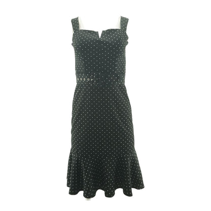 Black Polka Dot Midi Dress