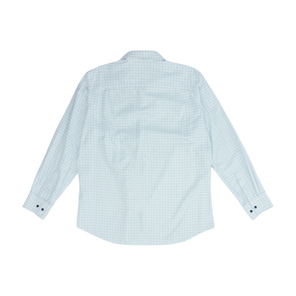 White Check Long Sleeve Button Down