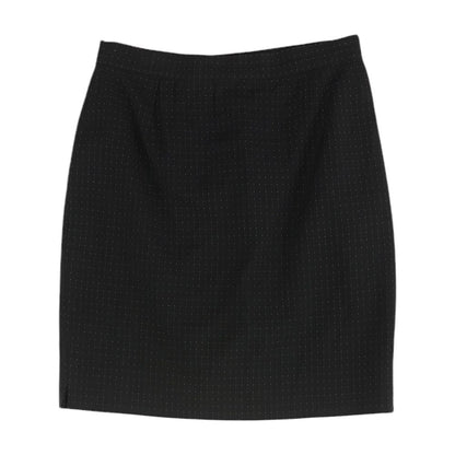 Black Check Midi Skirt