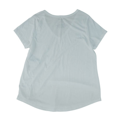 White Plus V Neck T-Shirt