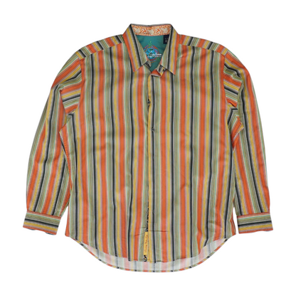 Multi Striped Long Sleeve Button Down