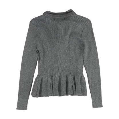 Gray Cardigan Sweater
