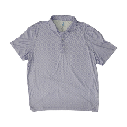 Purple Print Short Sleeve Polo