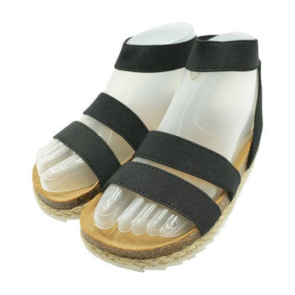 Kimmie Platform Black Sandals