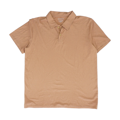 Taylor Stitch Brown Solid Short Sleeve Polo – Image 1