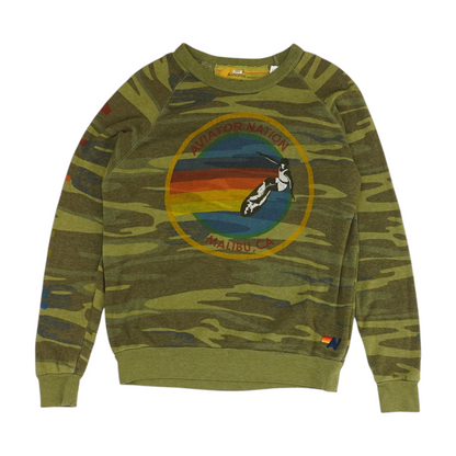 Green Camo Sweatshirt Pullover